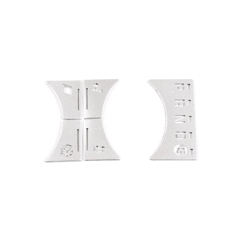 Aluminiumlegierung Auto Gear Shift Panel Button Trim Cover Aufkleber, Zentrale Steuertaste Aufkleber