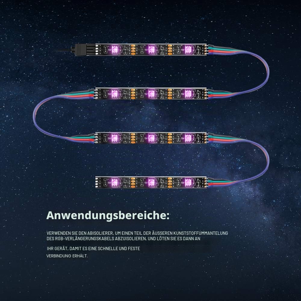 CARLITS 30M 22 AWG 4 Adriges RGB Verlängerungs Kabel Draht Leitung, 12/24V DC 4x0.3mm² 100ft LED Leu