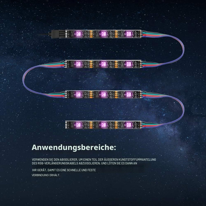 CARLITS 30M 22 AWG 4 Adriges RGB Verlängerungs Kabel Draht Leitung, 12/24V DC 4x0.3mm² 100ft LED Leu