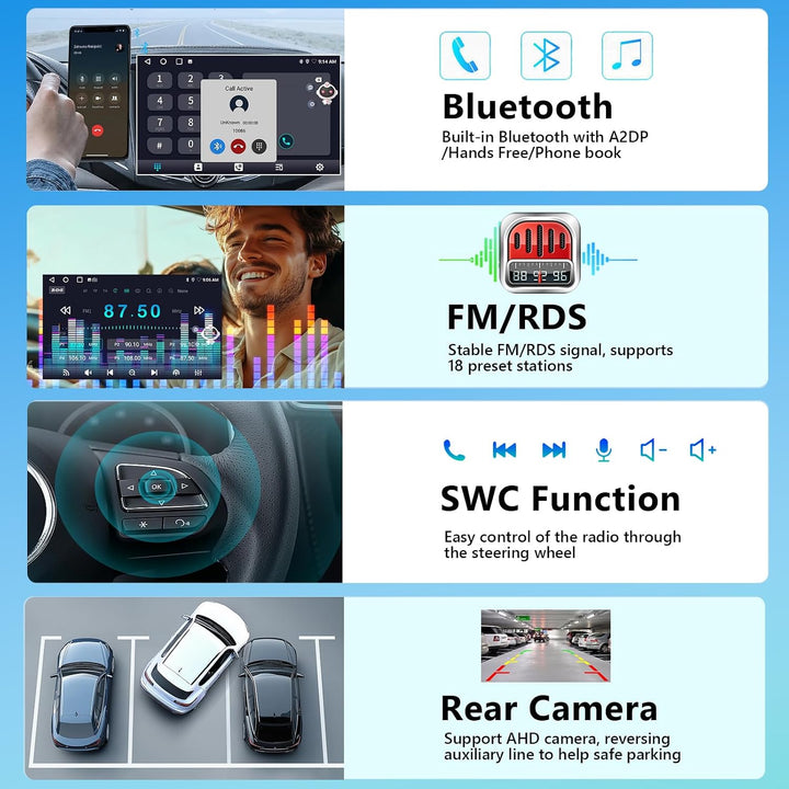 Carplay Autoradio für FIAT Panda 2013-2020 mit GPS Navi, 2GB+64GB Wireless Android Auto Car Stereo m