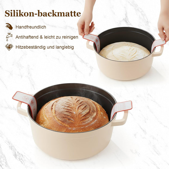 SHANNA GäRköRbchen, Sauerteig Starter Set, 9pcs Brot Backen ZubehöR, GäRkorb Rund, Sauerteig Starter