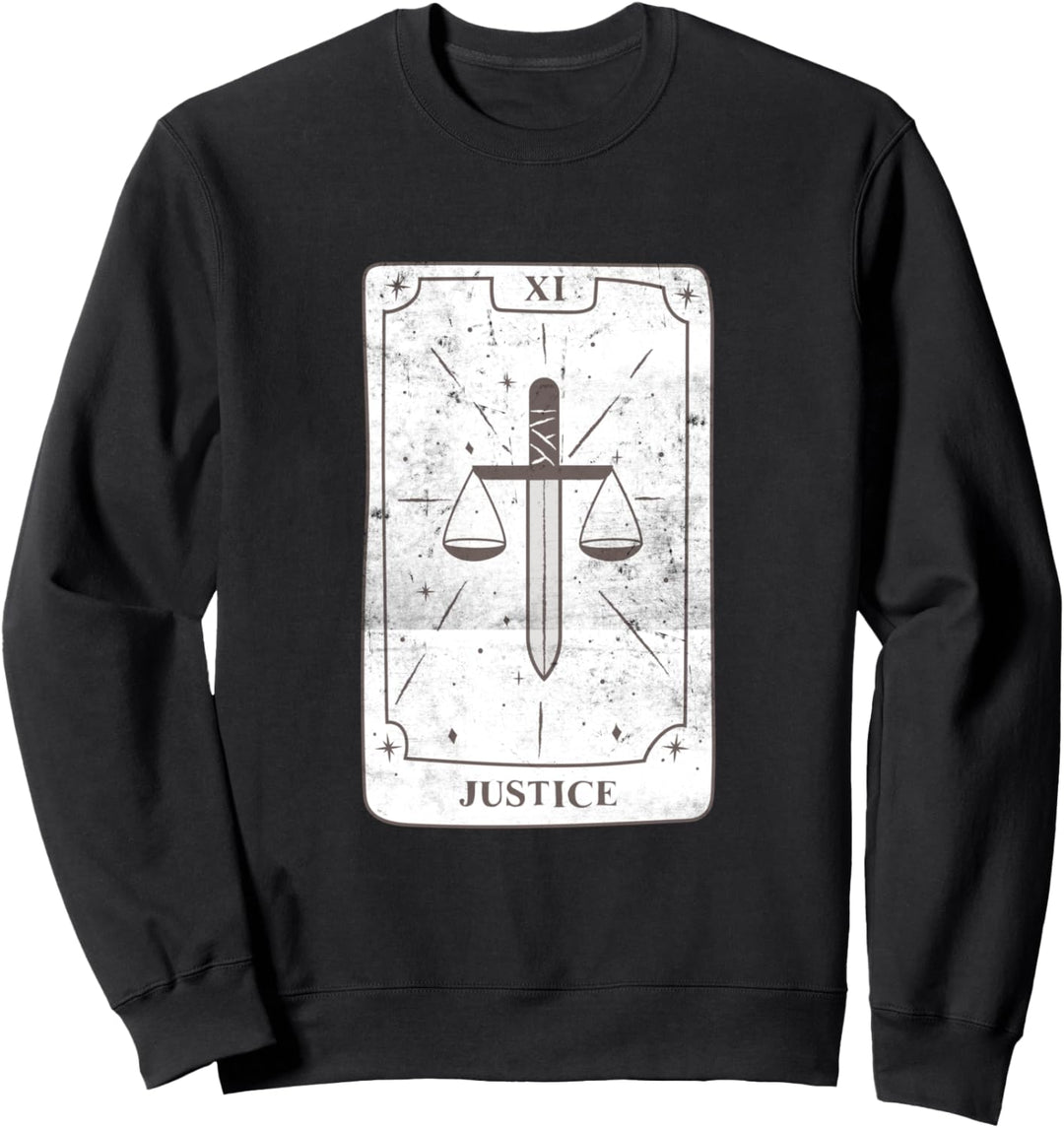 Hexe Goth Witchy Emo The Justice Tarot-Kartengrafik Kawaii Sweatshirt