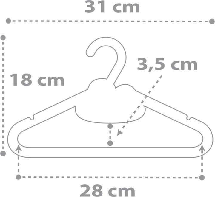 Dalber Kinder-Kleiderbügel aus ökologischem Holz – Wolke, Grau – 8 Stück (2 Modelle) – 31 cm – lusti