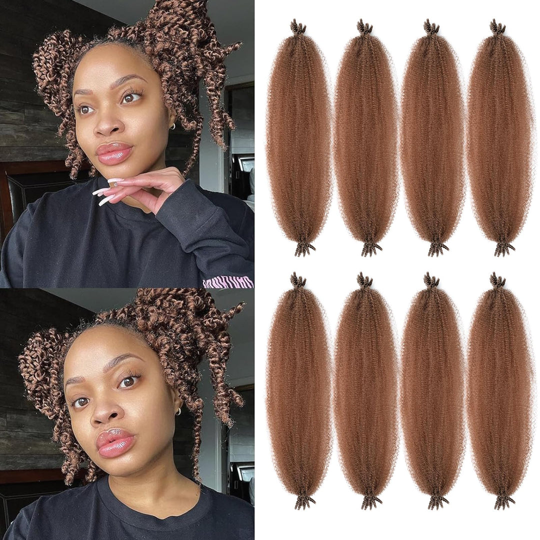 LPARMJIT Springy Afro Kinky Twist Crochet Haar Vorgetrennte Kinky Marley Twists Flechten Haar Faux L