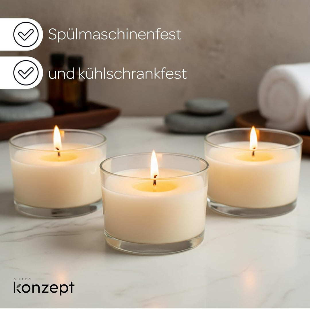 6er Set Kerzengläser 150ml, Kerzen Gläser leer zum Giessen – ideal für Duftkerzen, Wachsgiessen und