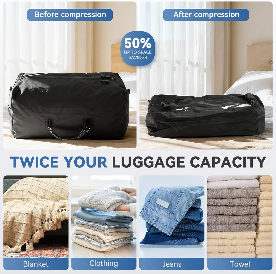 Arxus Vakuumbeutel für Kleidung - Reise Packing Cubes Compression mit Abnehmbare Schultergurt, IP67