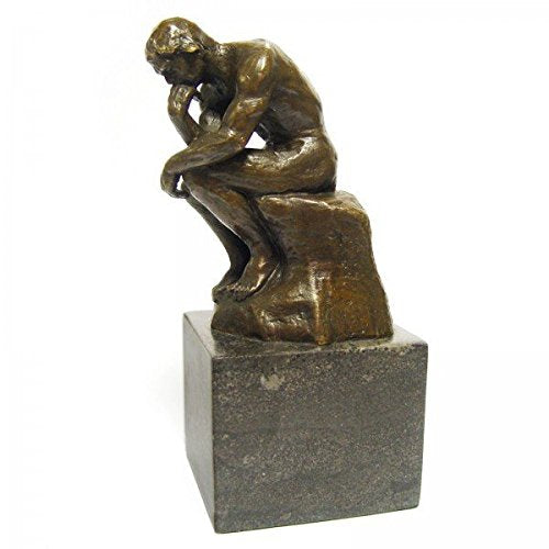 Luxus Pur UG Bronze Statue Denker Figur Bronzeskulptur Kunst Mann Denkmal Plastik Paris 19 cm