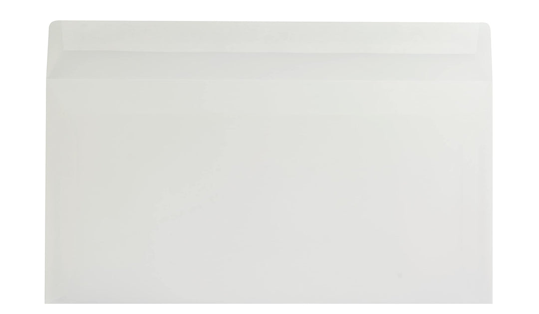 Transparente Briefumschläge, DIN lang (110 x 220 mm), Haftklebestreifen mit Abziehstreifen, 100 Stüc