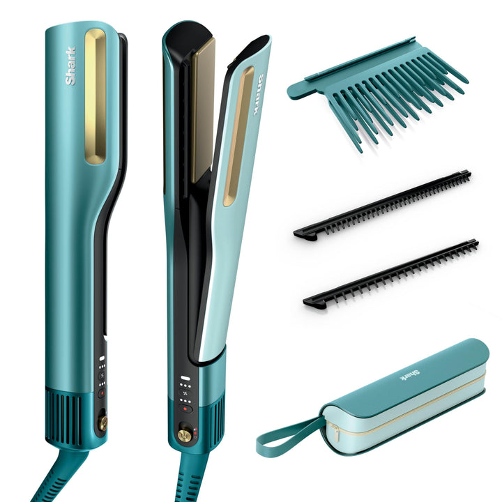 Shark SilkiPro Straight Glätteisen + Haartrockner in einem mit hitzebeständiger Aufbewahrungsbox – T