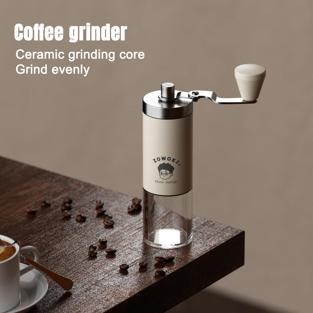 Manuelle Kaffeemühle – verstellbares Mahlwerk, ultra-tragbares Design für Camping, Reisen und Heimge