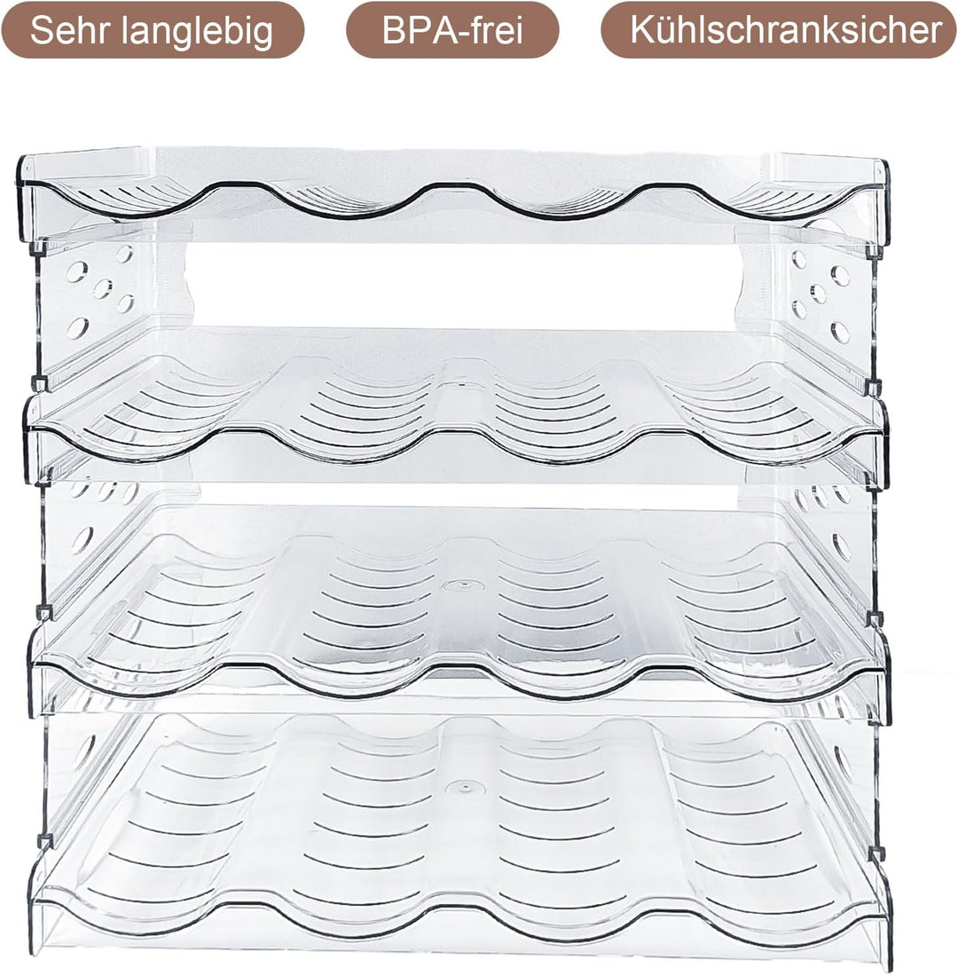 4 Schichten Flaschenregal Kühlschrank, Kann Platziert Werden 16 Flaschen, Kunststoff Material Flasch
