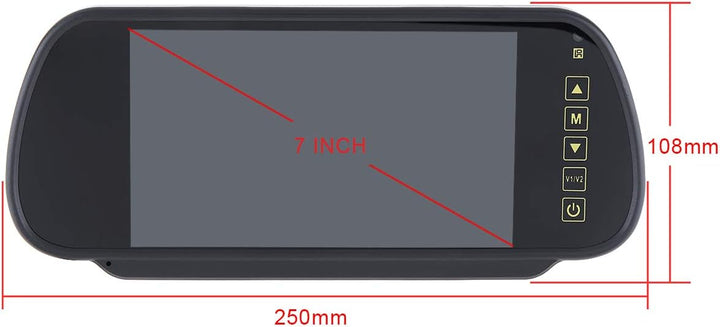 17,8 cm (7 Zoll) 16:9 2-Kanal Videoeingang Auto RGB Digital Display Rückfahrkamera VCR Monitor mit T