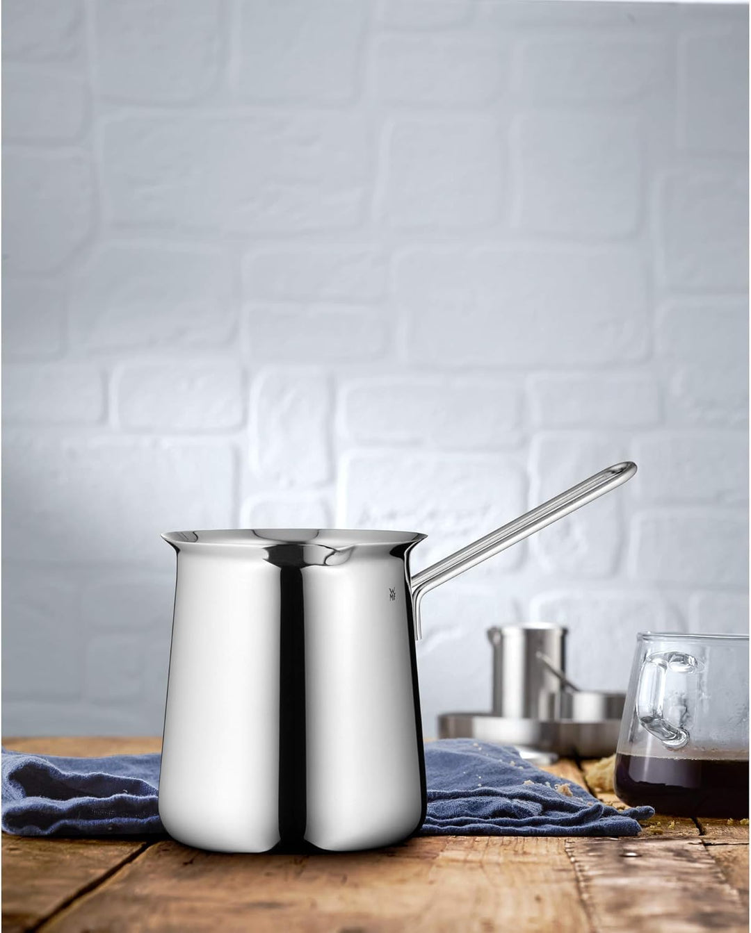 WMF Gourmet Mokkakännchen 680 ml, Mokkakanne für 12 Tassen geeignet, Cromargan Edelstahl poliert, sp