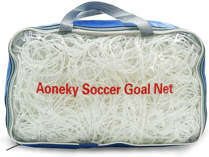 Aoneky Fussballnetz 7,3x2,4M /5,5x2,1M/3,6x1,8M/ 3x2M/ 2,4x1,8m/1,8x1,2M, 3mm/2.5mm/2mm PE Tornetze,