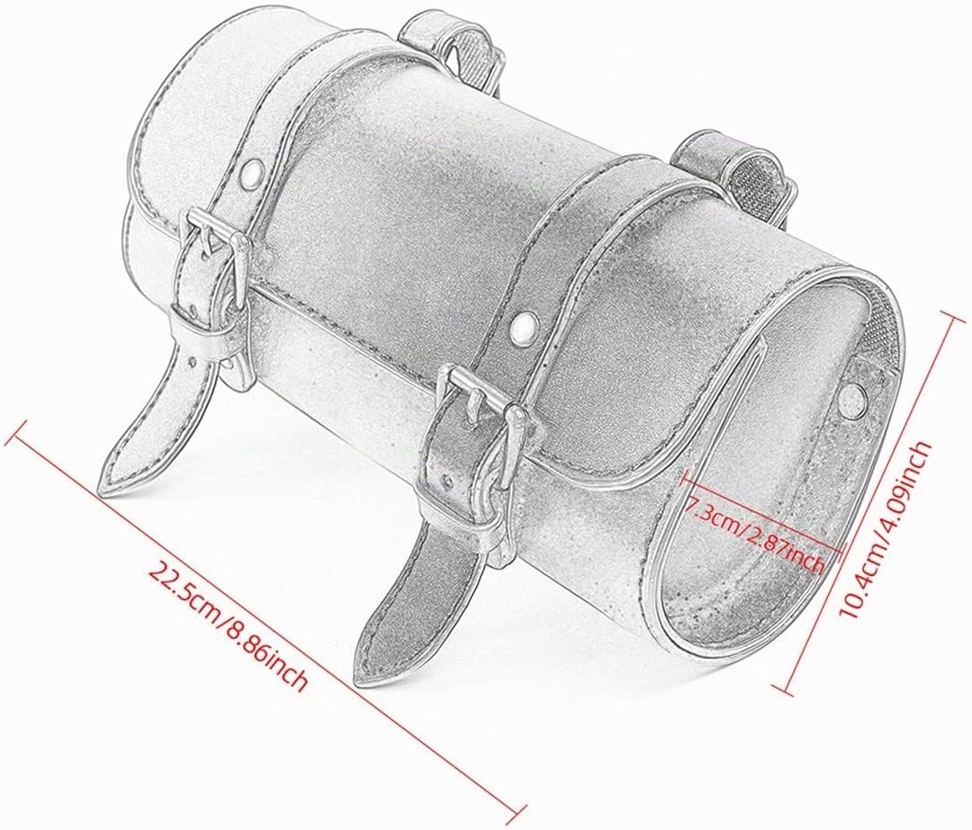 evomosa Motorrad Satteltasche Mini Motorradgabel Lenker Pu Leder Werkzeug Aufbewahrungstasche (A), A
