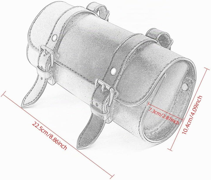 evomosa Motorrad Satteltasche Mini Motorradgabel Lenker Pu Leder Werkzeug Aufbewahrungstasche (A), A