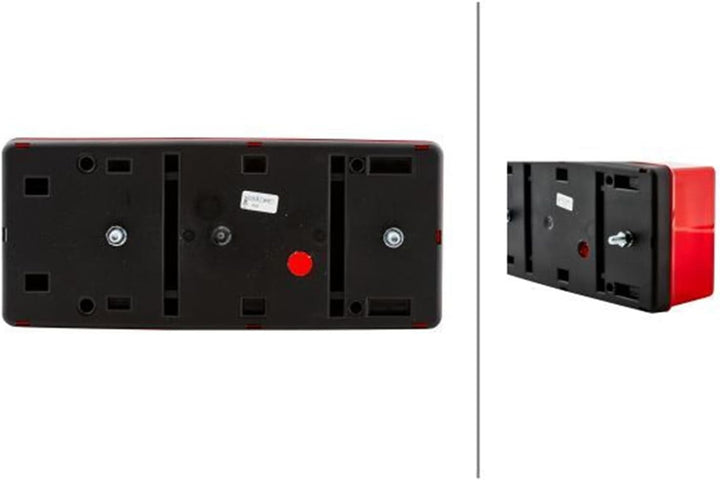 HELLA - Heckleuchte - Glühlampe - 12V - Anbau - Lichtscheibenfarbe: rot - Stecker: Flachstecker - li