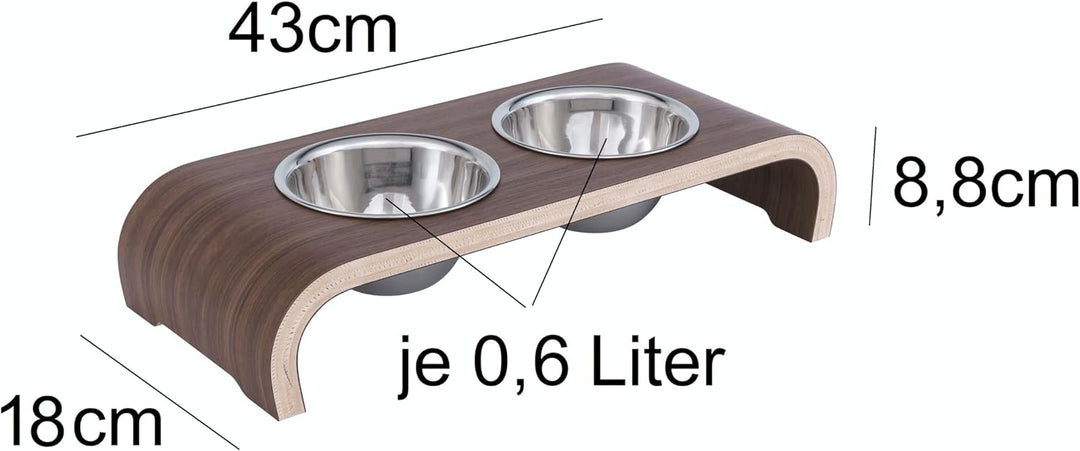 Katzennapf Futterstation - 2er Futternapf Katze erhöht - Doppel Fressnapf Katzen - Wassernapf Katze