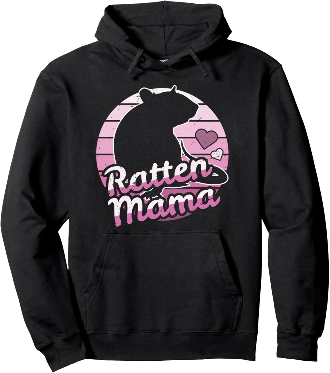 Rattenmama | Witziger Ratten Spruch | Vintage Farbratte Pullover Hoodie