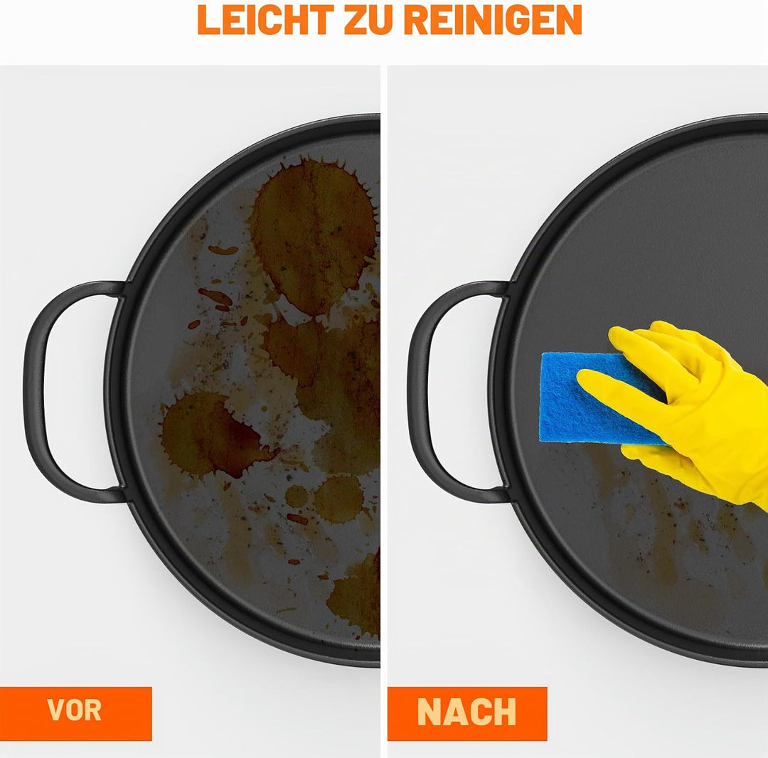 Onlyfire Runde Gusseisen-Pfanne Ø 30,5 cm für Weber Gourmet BBQ System 7421 | Ersatzteile für Weber