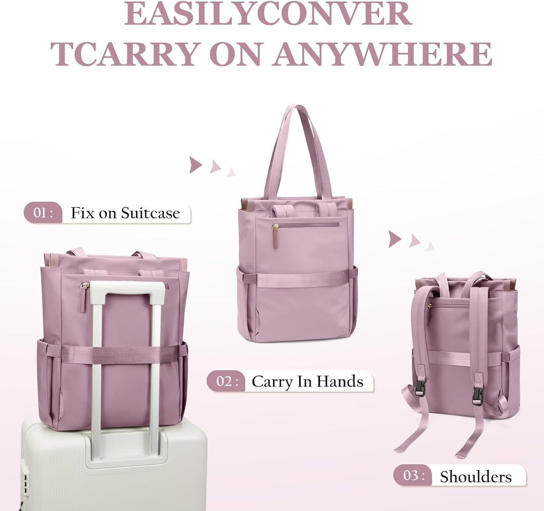 GOLF SUPAGS Convertible Laptop-Rucksack für Frauen Casual Daypack Notebook Tote Bag für Arbeit Hochs
