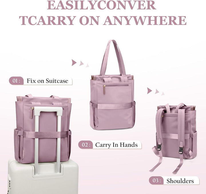 GOLF SUPAGS Convertible Laptop-Rucksack für Frauen Casual Daypack Notebook Tote Bag für Arbeit Hochs