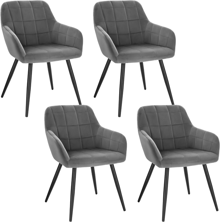 WOLTU Esszimmerstühle 4er Set Esszimmerstuhl Küchenstuhl Polsterstuhl Design Stuhl mit Armlehnen, mi