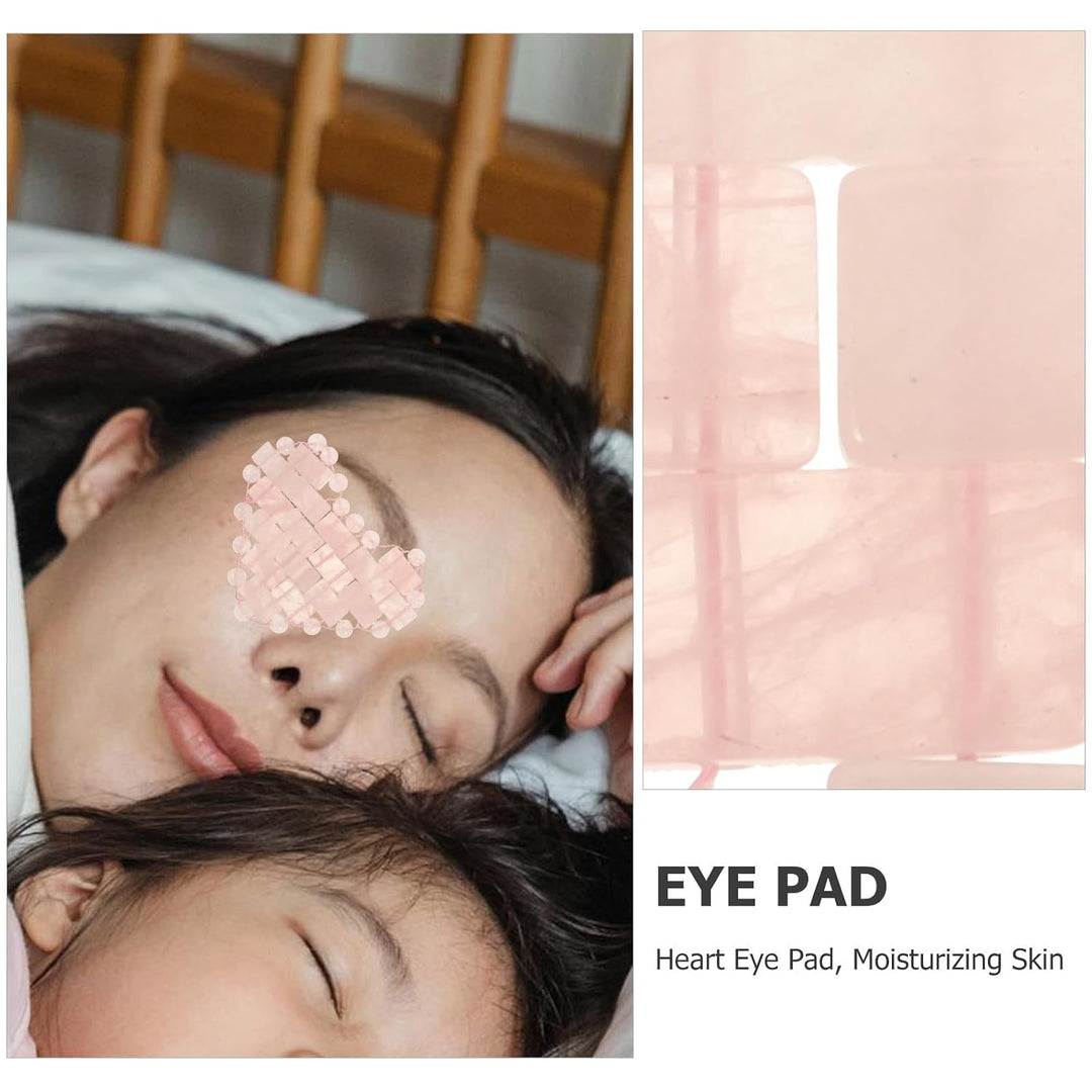 Alipis Augenmaske mit Kühlender Wirkung aus Rosa Kristallstein Herzförmige Quarz und Lichtisolierung