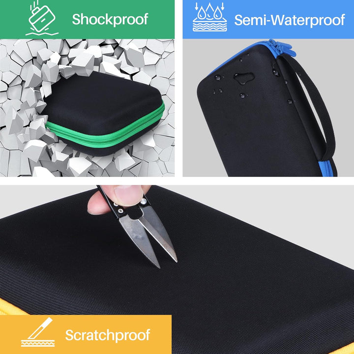 Hart Tasche Hülle Etui für GiiKER Smart Sudoku Puzzle Spiele (Schwarzer + Blauer Reissverschluss), S