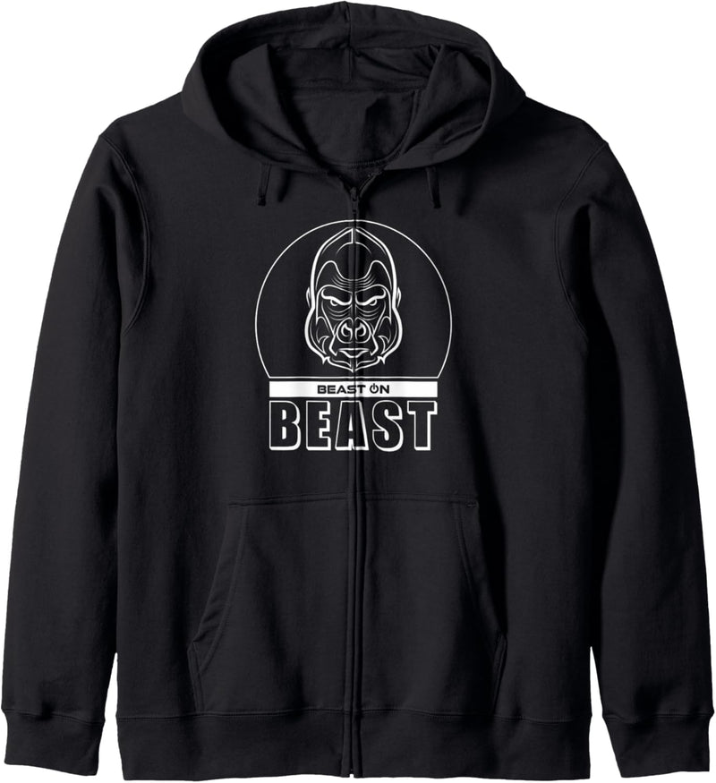 Beast Gorilla Kopf Gym Fitness Training Workout Bodybuilding Kapuzenjacke