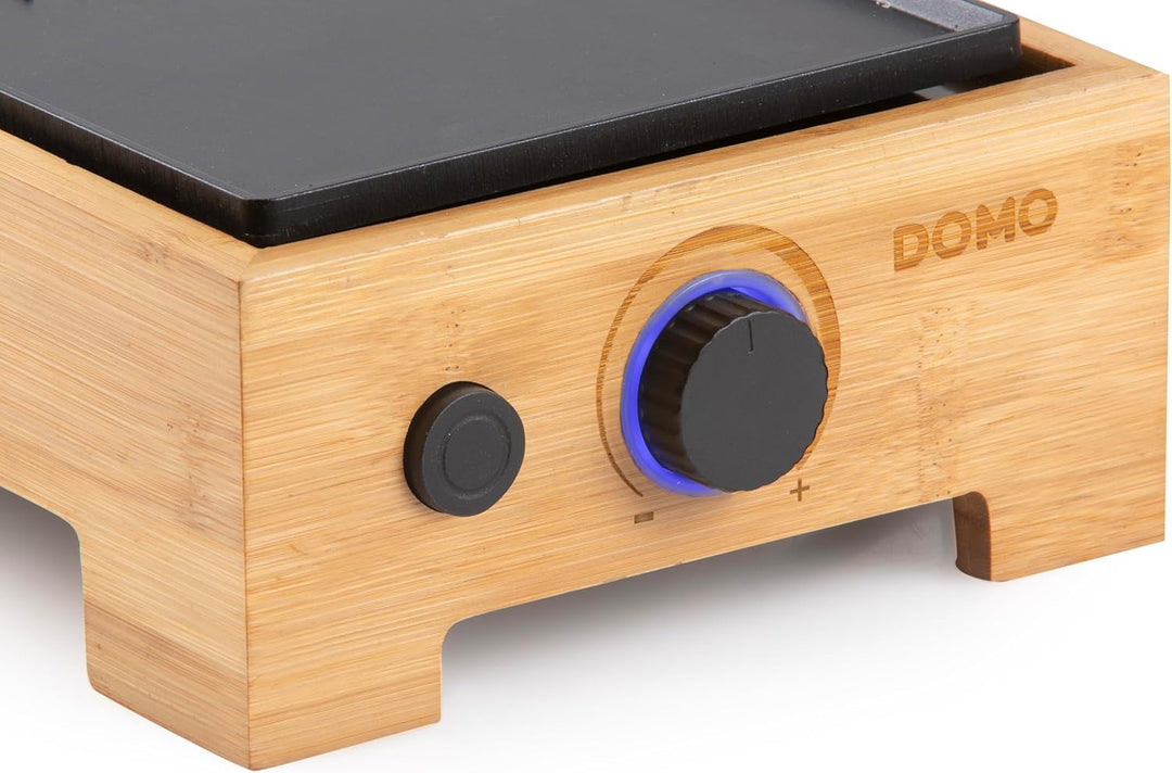 DOMO DO9270G Teppanyaki Grill Plate Bamboo Style - ‘Just Us’ Electric Plancha - Bambusholz - Beschic