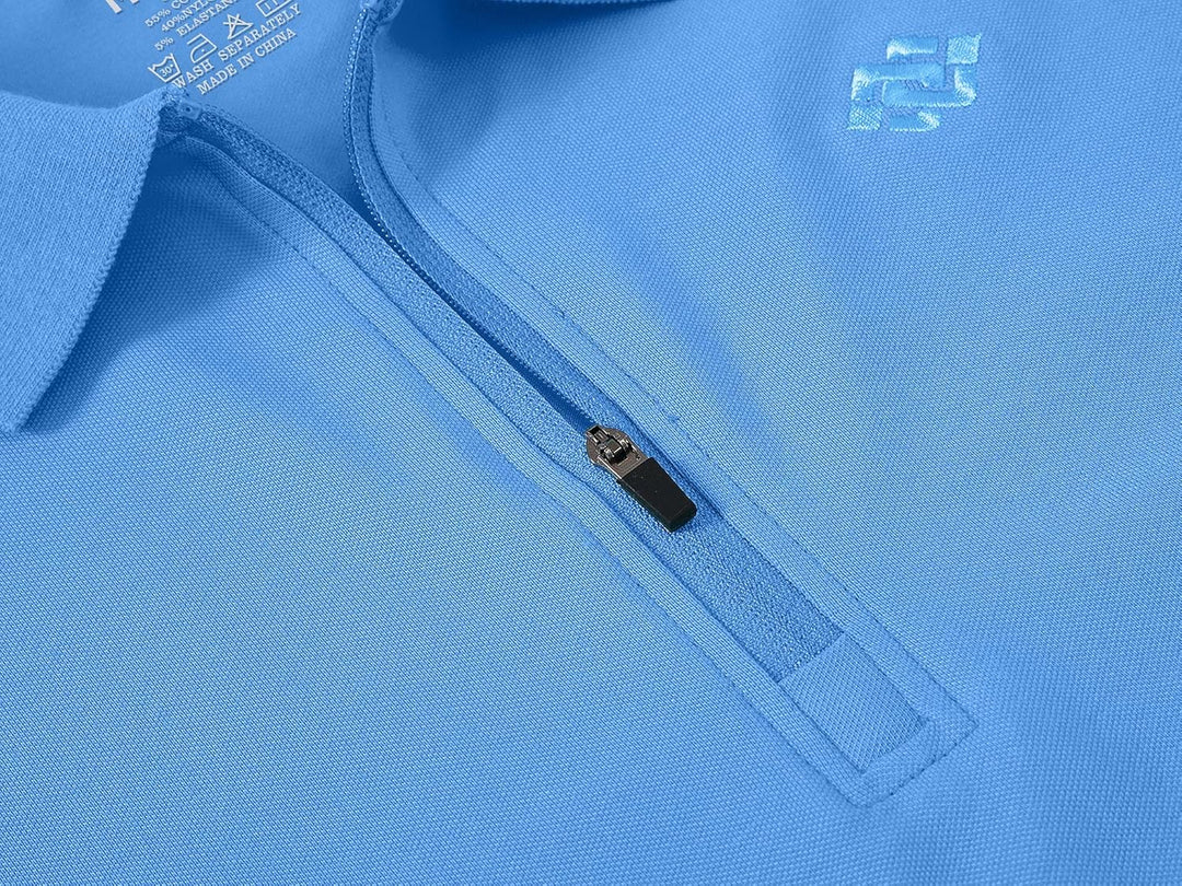 MoFiz Damen Poloshirt Langarm Baumwolle Polohemd Sport Polo Wintershirts mit Reissverschluss Kragen