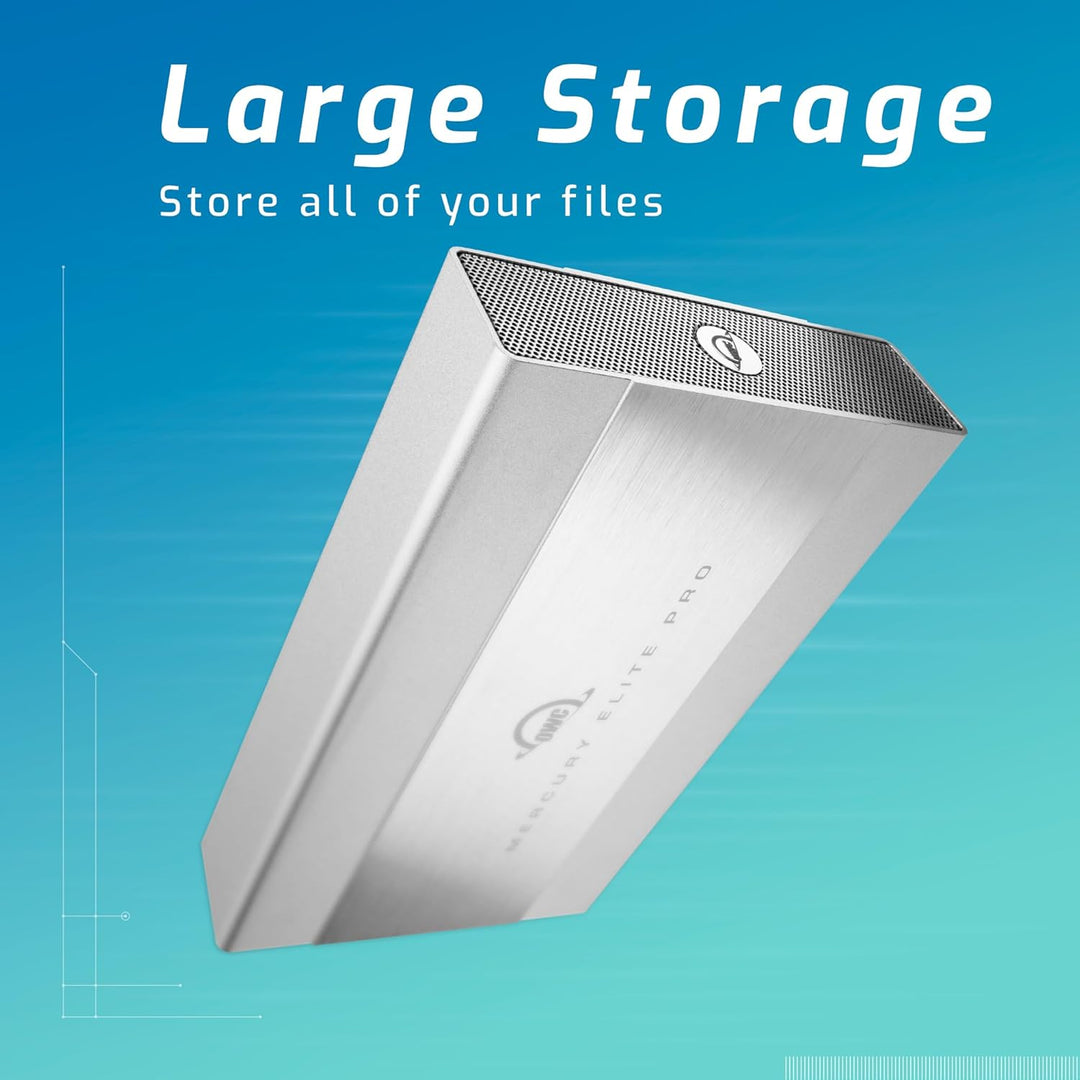 OWC Mercury Elite Pro - Gehäuse, USB 3.2 Gen 1 (bis zu 5 Gb/s), leise, lüfterloser Betrieb, 3,5-Zoll