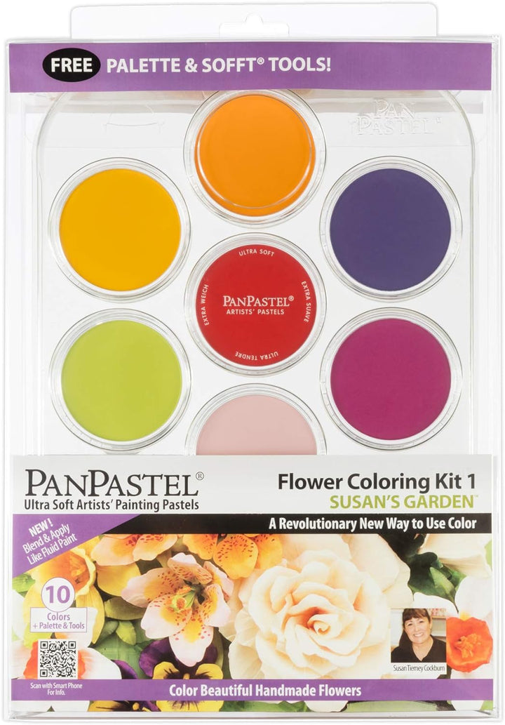 PanPastel 30115 Susan Tierney Cockburn Flower Coloring #1 Ultra Soft Artist Pastell 10 Farben Kit w/