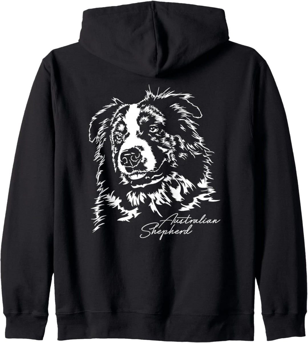 Australian Shepherd Aussie Hund Hundeportrait Wilsigns Kapuzenjacke
