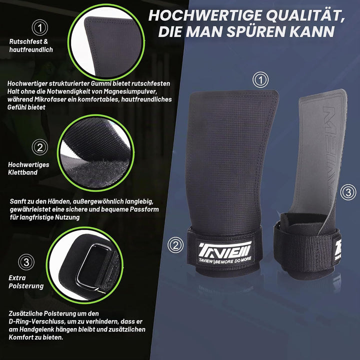 TAVIEW Cross Training Quad Ultra Magnesiumfreie Handschuhe I Gewichtheberhandschuhe I Für Crosstrain