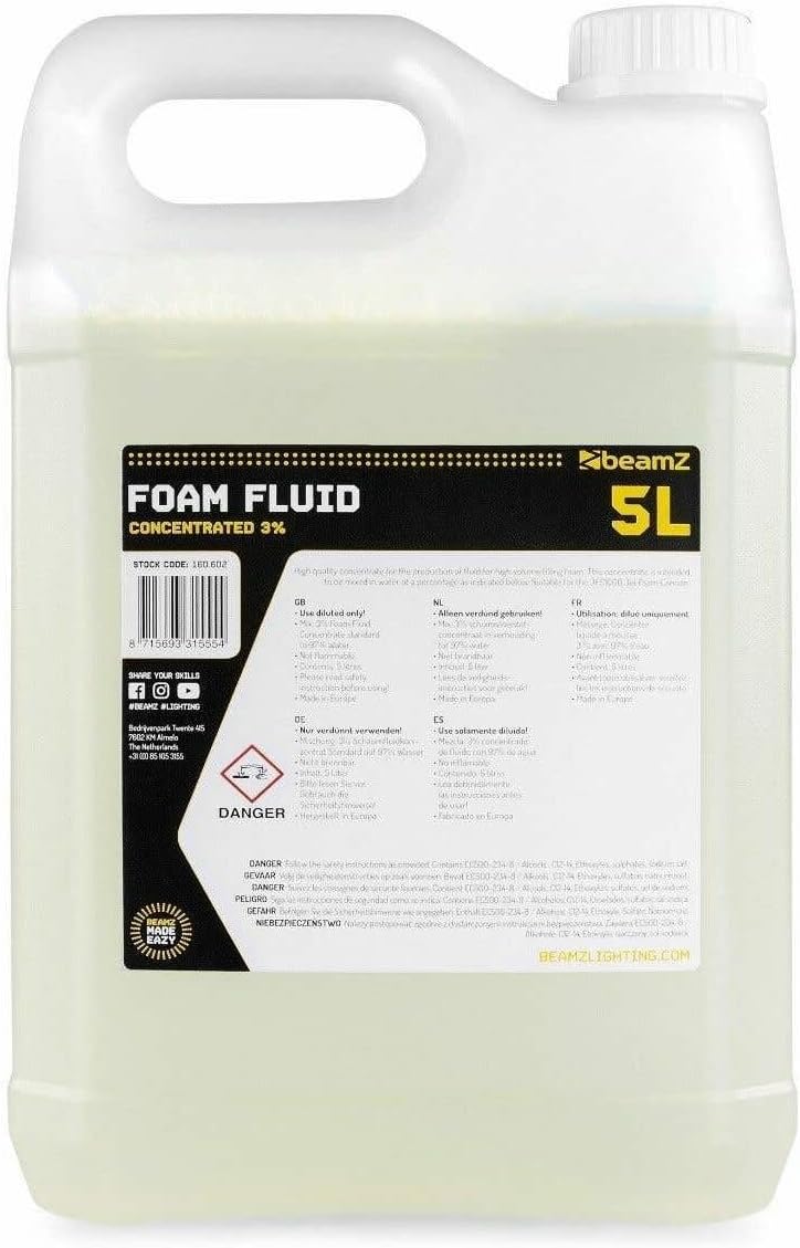 BeamZ FFL5 Schaumflüssigkeit für Schaumkanone – 5 Liter Konzentrat