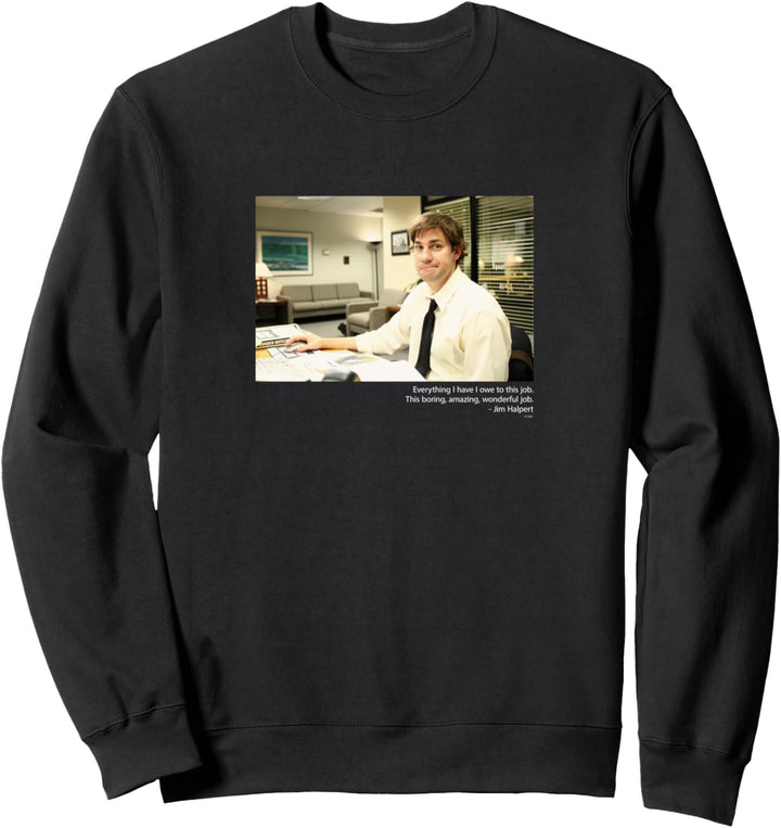 The Office Jim Smirking mit Zitat Sweatshirt