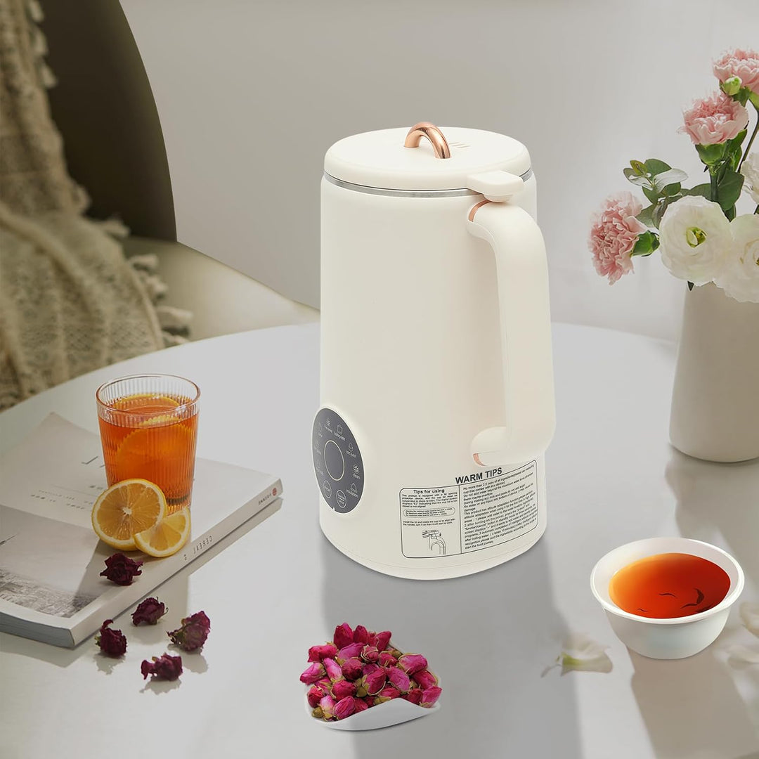 Nussmilchmaschine 1000ml Sojamilch Maschine Pflanzenmilchbereiter mit 10 Klingen Hausgemachte Pflanz