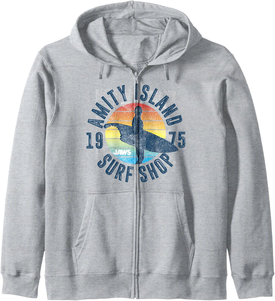 Jaws Amity Island Surf Shop 1975 Retro Logo Kapuzenjacke