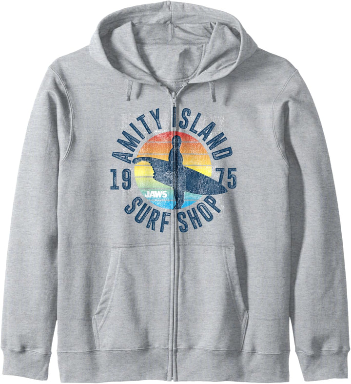 Jaws Amity Island Surf Shop 1975 Retro Logo Kapuzenjacke