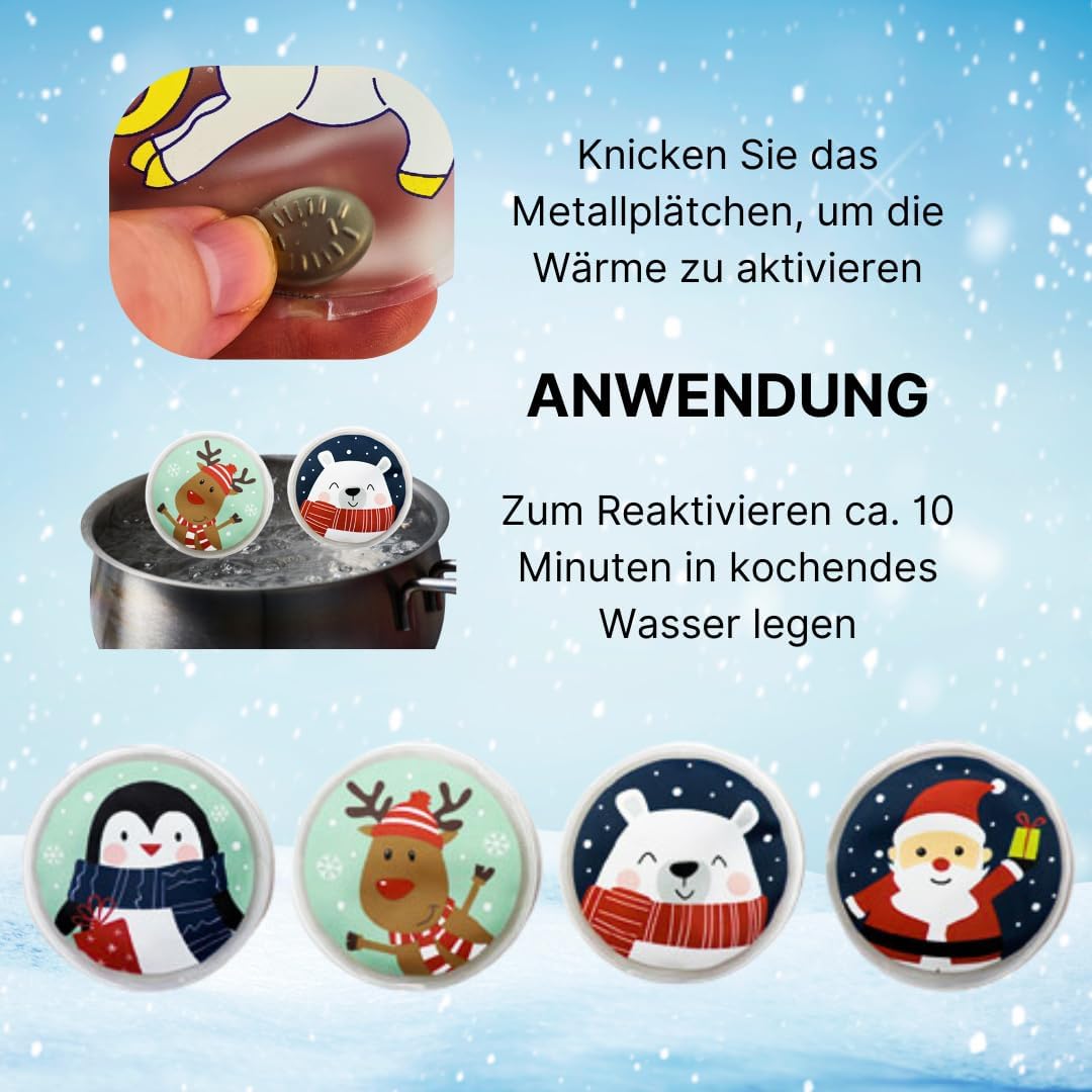 Taschenwärmer wiederverwendbar, Handwärmer, Wärmekissen, Wärmepads, Fingerwärmer für Kinder und Erwa