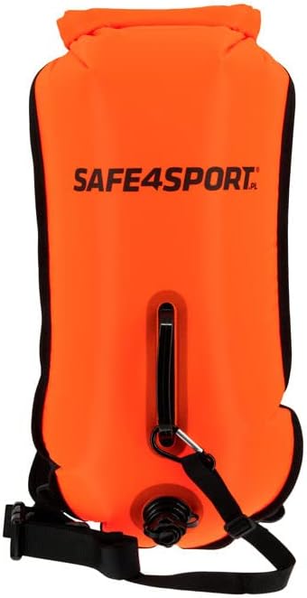 SAFE4SPORT RunSwimmer - Aufblasbare Sicherheitsboje zum Schwimmen und 3in1 Rucksack - Grosse Boje mi