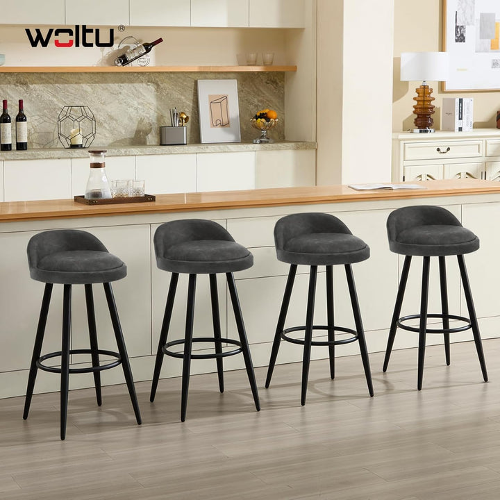 WOLTU BH327an-2 Barhocker 2er Set Barstuhl Hocker Tresenhocker Bistrohocker Designer Hocker mit Lehn