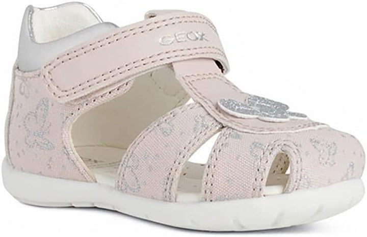 Geox Baby-Mädchen B Elthan Girl C Erste Schritte 23 EU Lt Rose Silver, 23 EU Lt Rose Silver