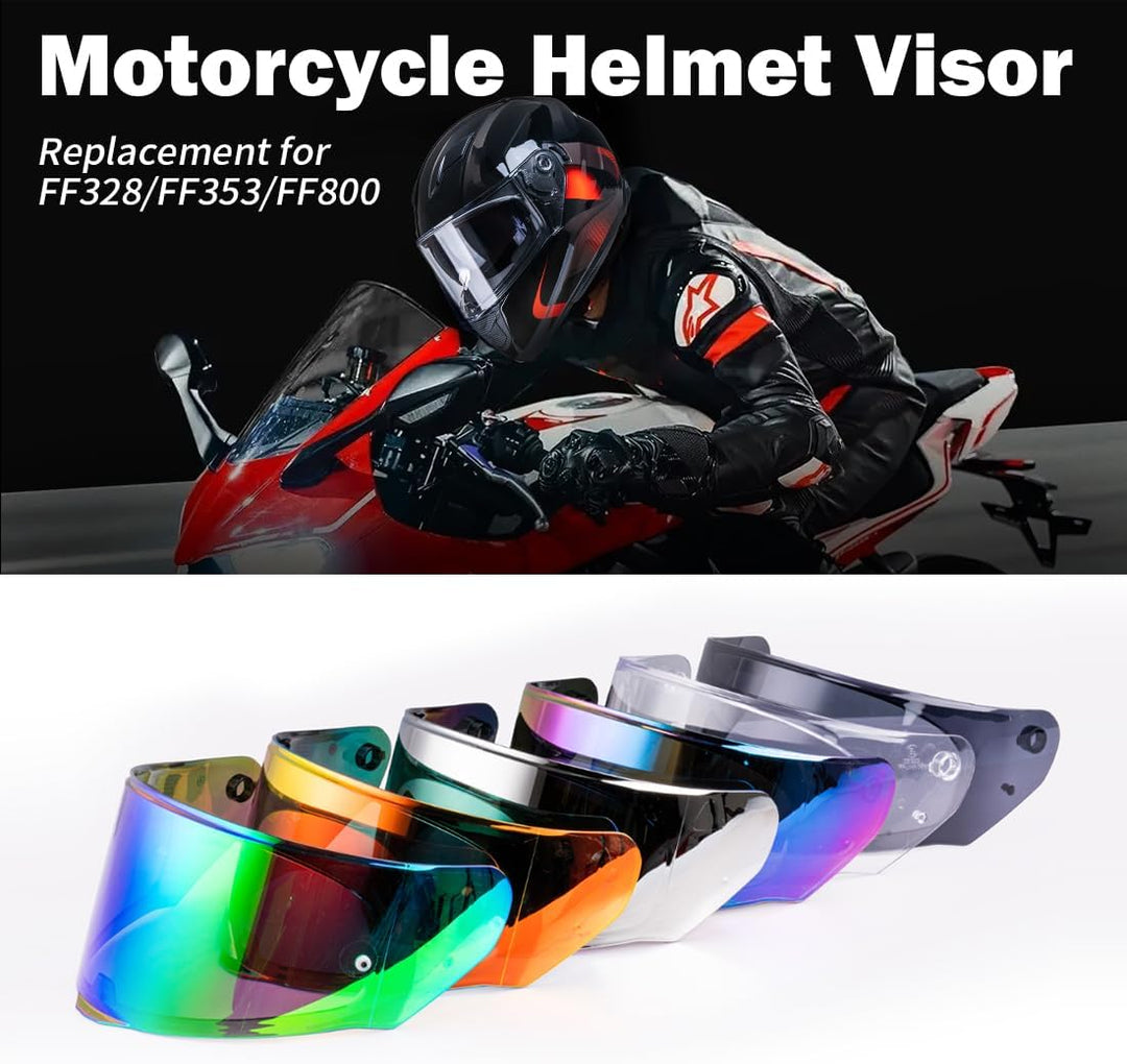 Helmvisier für LS2 FF328/FF353/FF800,Motorradhelm Visier,Motorrad Windschutz Helm Objektiv Visier Vo