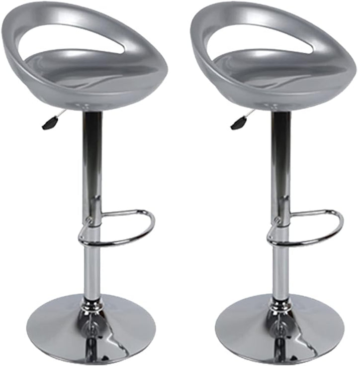 Barhocker 2er Set aus ABS Kunststoff, drehbar Barhocker in Höhe verstellbar von 55 bis 75 cm, Barhoc