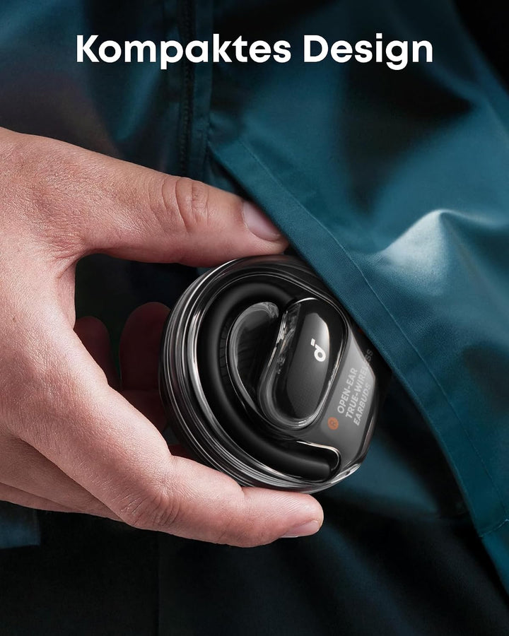 soundcore V40i by Anker, Open-Ear Kopfhörer, transparentes Case ohne Deckel, 4 einstellbare Position