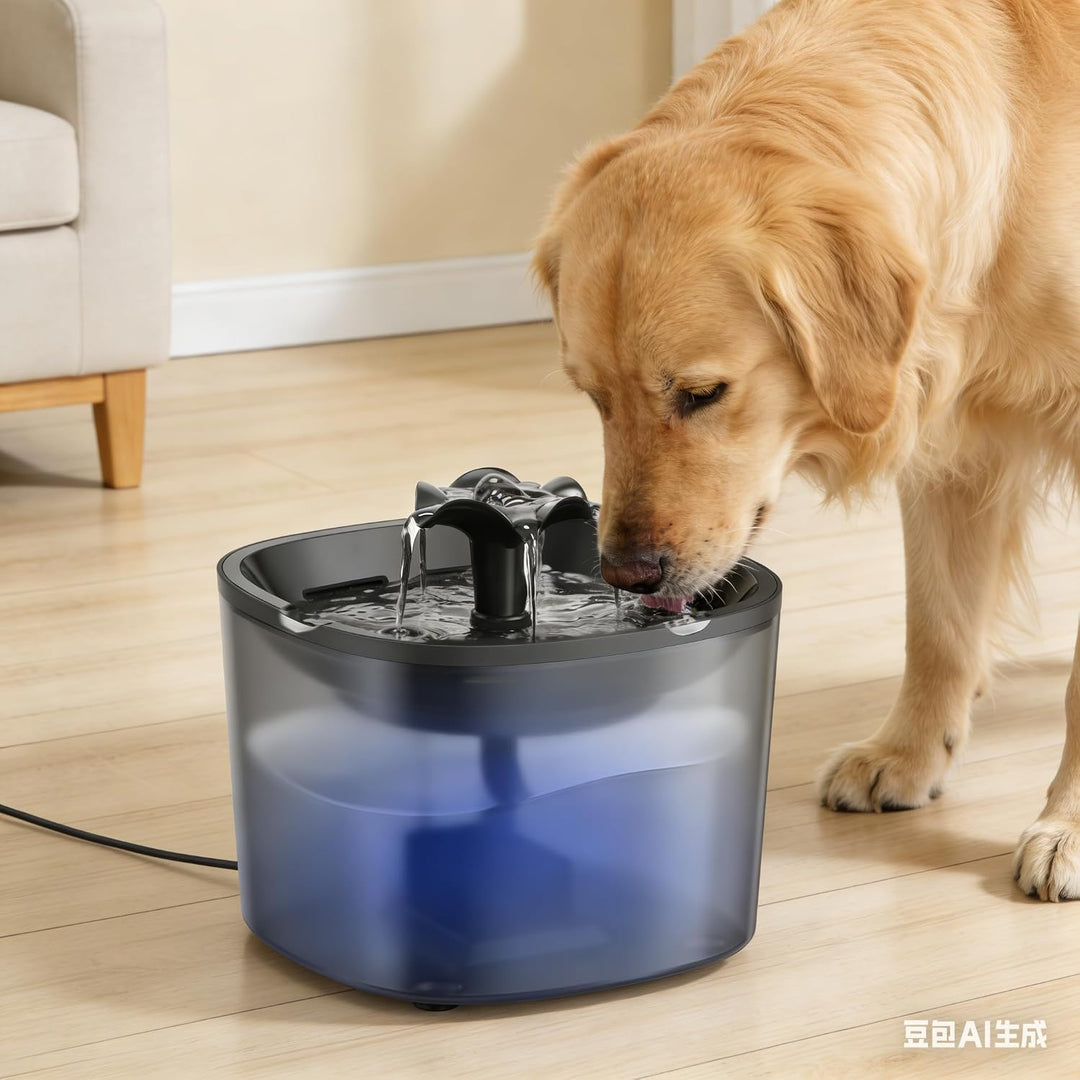 Automatischer Trinkbrunnen für Katzen – 2L Fassungsvermögen, 4‑Stufen‑Filtration, leise Pumpe (, Sch