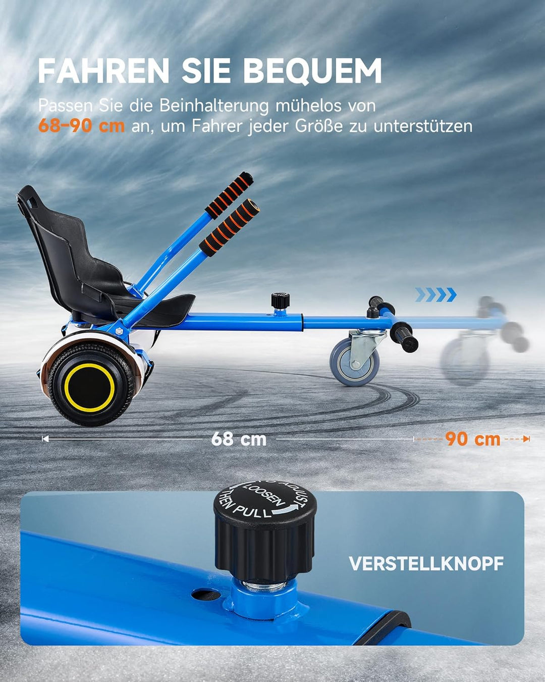 CO-Z Hoverboard Sitz Hoverkart Gokart Sitz für 6,5 Zoll 8,5 und 10 Zoll Hoverboards Sitzscooter Sitz